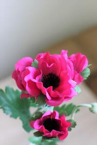 Rózsaszín mű anemone 62 cm