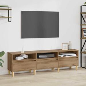 TV szekrény fiókkal kézműves tölgy 150 x 30 x 45 cm Faanyag