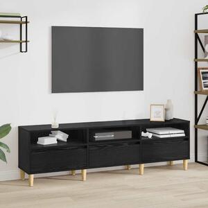 TV szekrény fiókkal Musta tammi 150 x 30 x 45 cm Faanyag