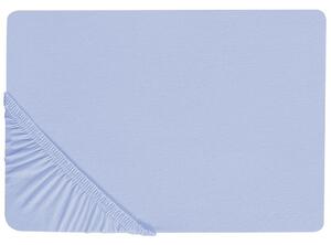 Kék pamut gumis lepedő 200 x 200 cm JANBU