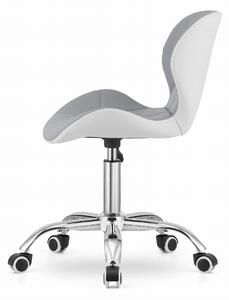 AVOLA szürke-fehér irodai szék eco bőrből