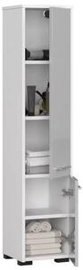Fürdőszoba szekrény FIN 2D - fehér/fényes fém