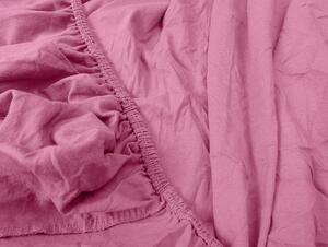 Jersey sötét rózsaszín lepedő 90 x 200 cm