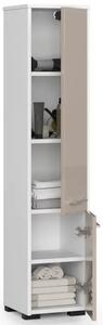 Fürdőszoba szekrény FIN 2D - fehér/fényes cappuccino