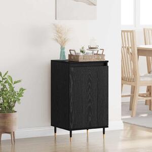 Széf 2 pcs Fekete tölgy 40 x 35 x 70 cm Műszaki fa és vas