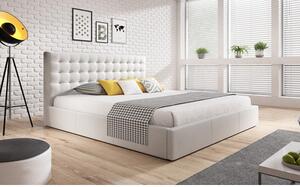 Kárpitozott ágy VERO méret 180x200 cm - Eco-bőr Fehér