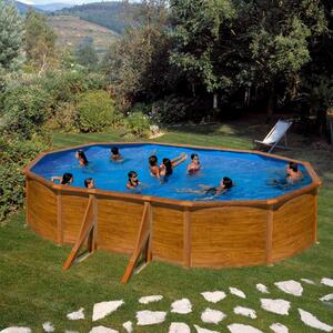 Pontaqua Wood Ovális Medence - 6,1x3,75x1,2m