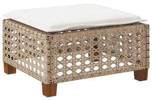 VidaXL szürke polyrattan kerti ülőke párnával 63,5 x 56 x 32 cm