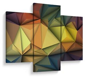 Kép - Sokszögű 3D absztrakció (90x60 cm)