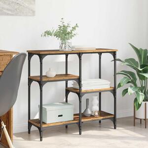 Konzolasztal polcokkal Öreg fa 80 x 29 x 75 cm Faanyag
