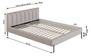 Kárpitozott ágy MILAN mérete 180x200 cm Bézs