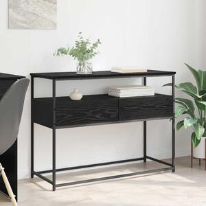 Konzolasztal fiókkal Fekete tölgy 100 x 40 x 75 cm Faanyag