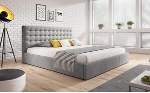 Kárpitozott ágy VERO méret 90x200 cm - szürke