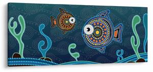 Kép - festett hal (120x50 cm)