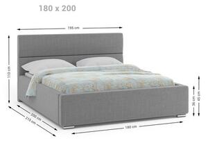 NEVADA Kárpitozott ágy 180x200 cm cm Sötétzöld