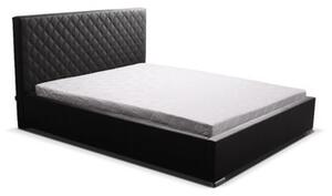 NEVADA kárpitozott ágy (fekete) 180x200 cm