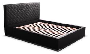 NEVADA kárpitozott ágy (fekete) 160x200 cm