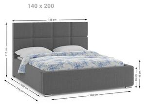 ONTARIO Kárpitozott ágy 140x200 cm Lila