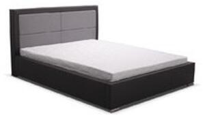 SIMONA kárpitozott ágy (fekete) 140x200 cm