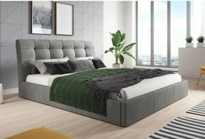 MALAGA kárpitozott ágy (szürke) 160x200 cm