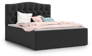 RIVA Kárpitozott ágy 180x200 cm Fekete