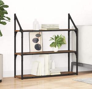 Falpolc polcokkal tárolóval Öreg fa 80 x 21 x 78,5 cm Faanyag
