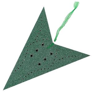 Zöld Csillogó LED-es Papírcsillag Kétdarabos Szettben 60 cm MOTTI