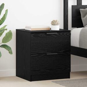 Éjjeliszekrény 2 pcs Musta tammi 45 x 39 x 50 cm Faanyag