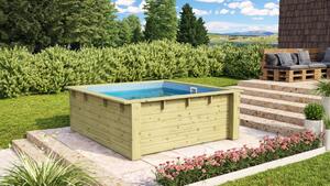 Karibu „Minipool medence modell” fából (nyomáskezelt) 2,1x2,3 m