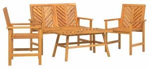 VidaXL Kerti lounge szett 2 pcs Barna Tömör akácfa