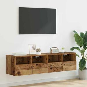 TV Fali Szekrények 2 pcs Öreg fa 60 x 30 x 30 cm Faanyag