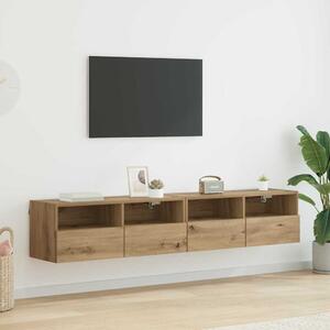 TV Fali Szekrények 2 pcs Artisan tölgy 80 x 30 x 30 cm Faanyag