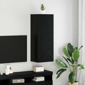 TV Fali Szekrény Fekete tölgy 40,5 x 30 x 102 cm Faanyag