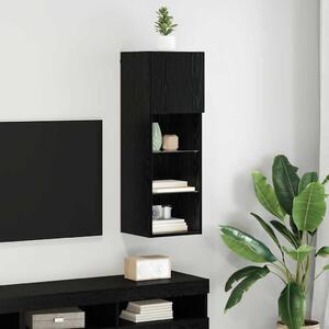 Falsítható TV Szekrény Fekete tölgy 30,5 x 30 x 90 cm Faanyag