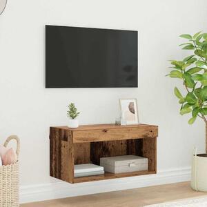 TV szekrény garnitúra LED-del Öreg fa 60 x 30 x 30 cm Faanyag