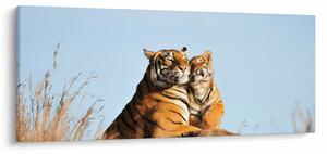 Kép - Tigris és a kölyke (120x50 cm)