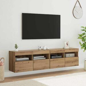 TV Fali Szekrények 2 pcs Artisan tölgy 80 x 30 x 40 cm Faanyag