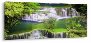 Kép - Huay Mae Khamin vízesések, Kanchanaburi, Thaiföld (120x50 cm)