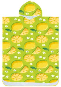 Poncsó törölköző LEMONS zöld 80×145 cm