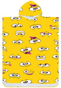 Poncsó törölköző SMILE sárga 80×145 cm
