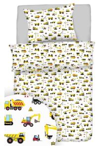 Építőipari gépek pamut ágyneműhuzat TiaHome - Detský set 130x90cm + 65x45cm