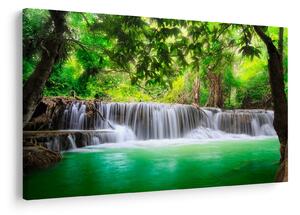 Kép egy vízesésről Kanchanaburiban, Thaiföldön (90x60 cm)
