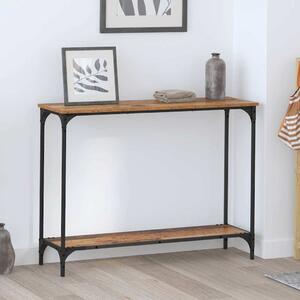 Konzolasztal polcokkal Régi fa 101 x 30.5 x 75 cm Faanyag