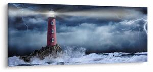 Kép - Világítótorony egy sziklán (120x50 cm)