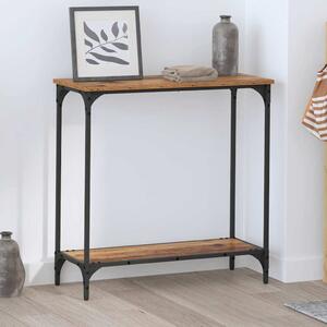 Konzolasztal polcokkal Régi fa 75 x 30.5 x 75 cm Faanyag