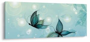 Kép - kék pillangók (120x50 cm)
