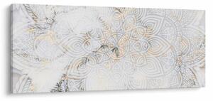 Egy fehér mandala képe (120x50 cm)