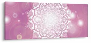 Egy mandala képe rózsaszín háttérrel (120x50 cm)