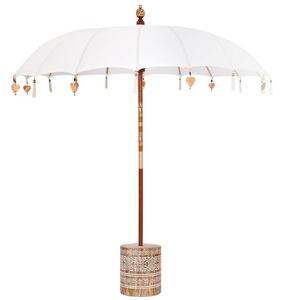 Balinéz Napernyő Krém 210-220 cm Pamut, tömör fa