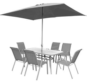 Patio Evora Kerti Bútor Garnitúra (6 Szék, Asztal, Napernyő)